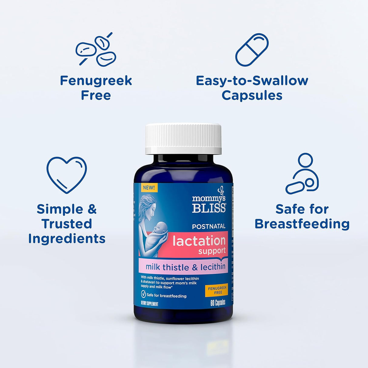 Soporte posnatal para lactancia, contiene cardo mariano 60u