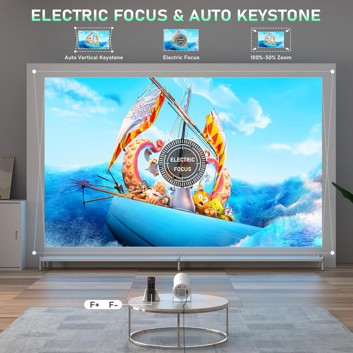 Proyector Mini XuanPad, Android, WiFi 6, FULL HD 1080P