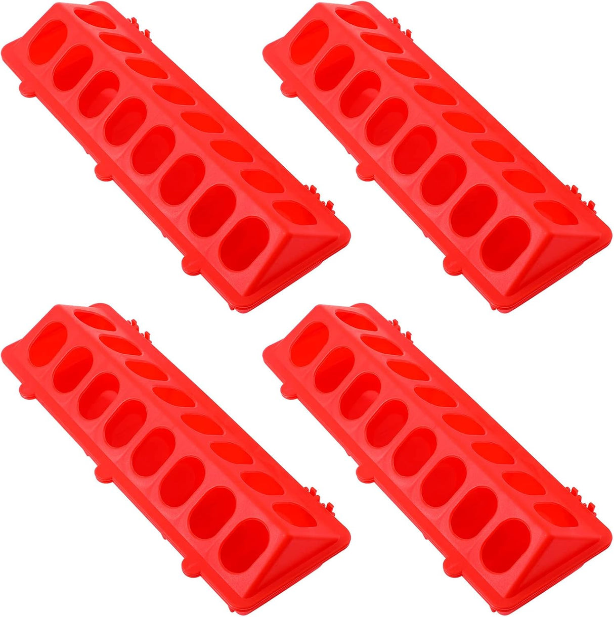 Comederos de plástico para aves de corral pequeños 4 pack