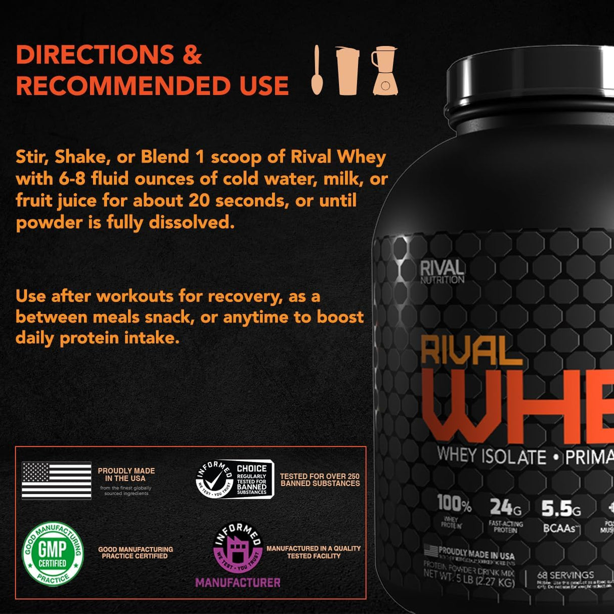 Rival Whey Proteína Chocolate Peanut Butter 5lb