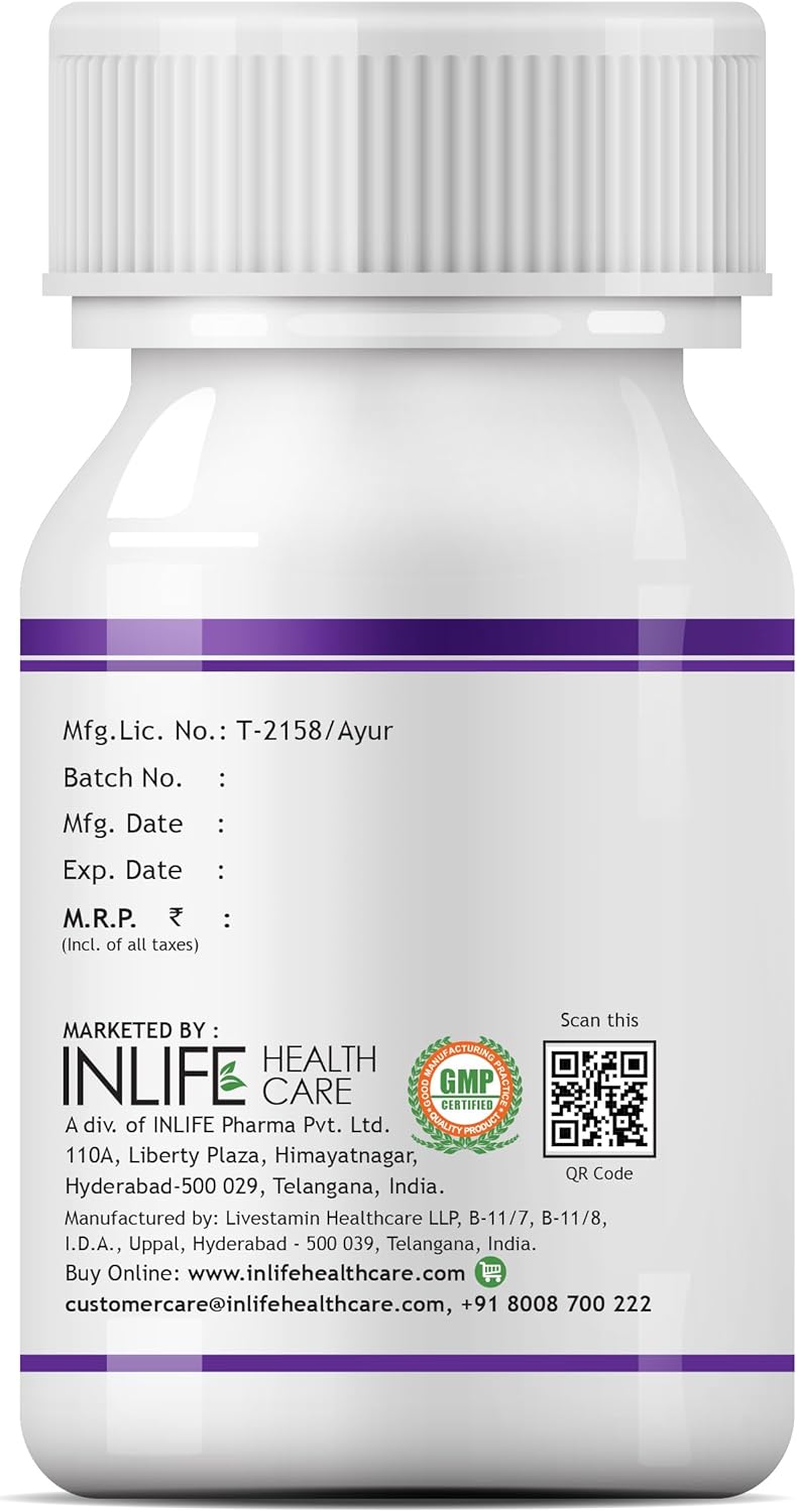 Suplemento Extracto de Regaliz INLIFE, 500 mg, 60 Cápsulas