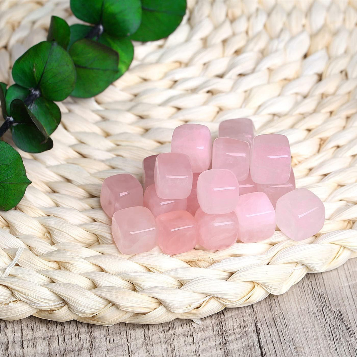 Juego de 10 cristales curativos de cuarzo rosa a granel