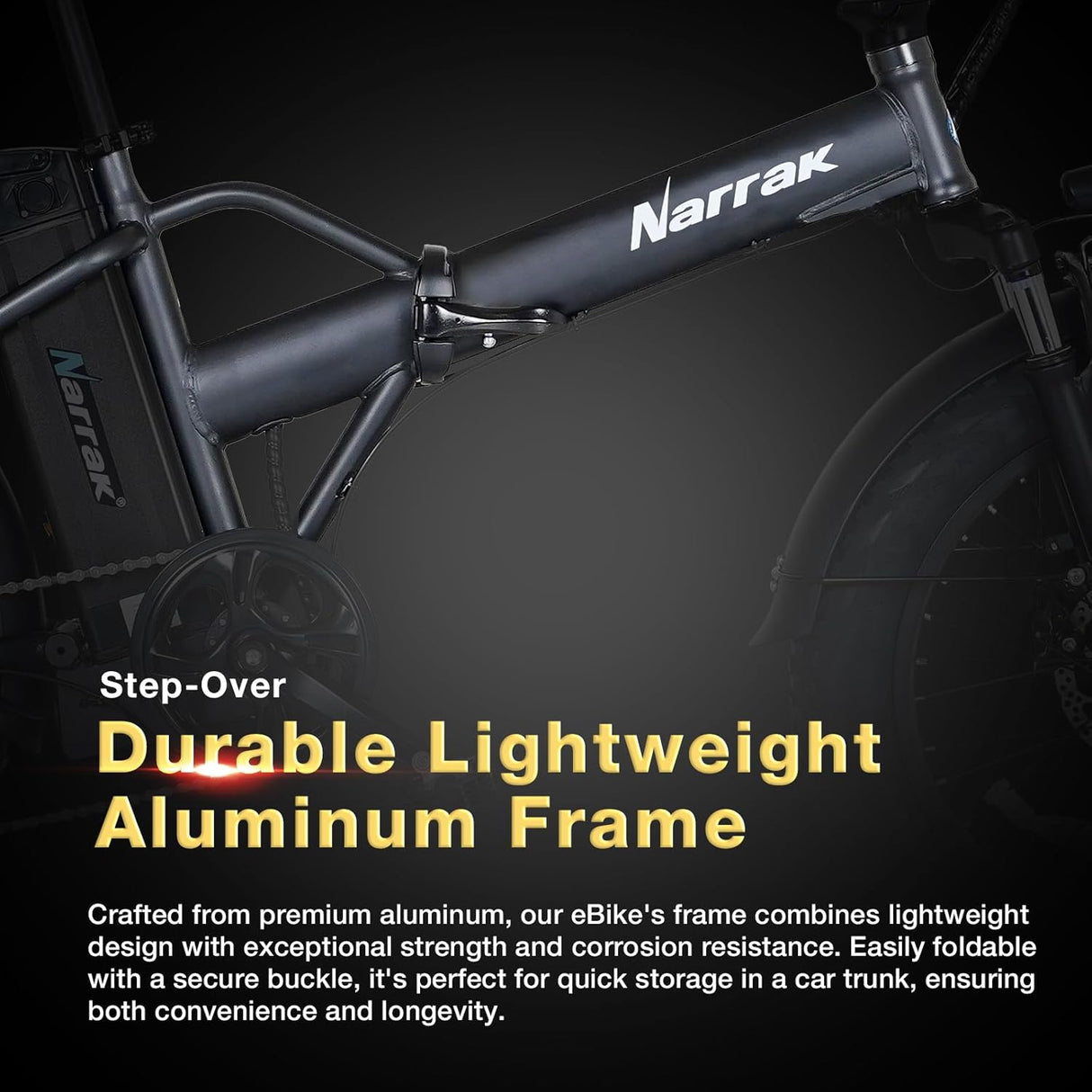 Bicicleta Eléctrica Plegable Fat Tire, 48V, Motor 1100W, M5