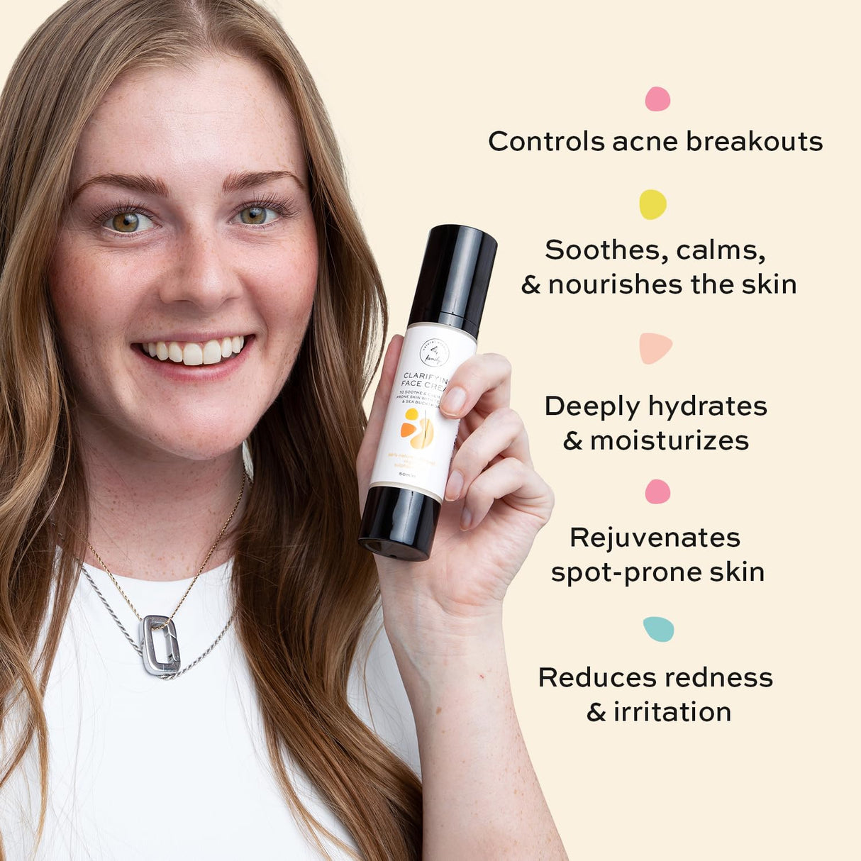 Crema facial para mujeres hombres y adolescentes The Natural