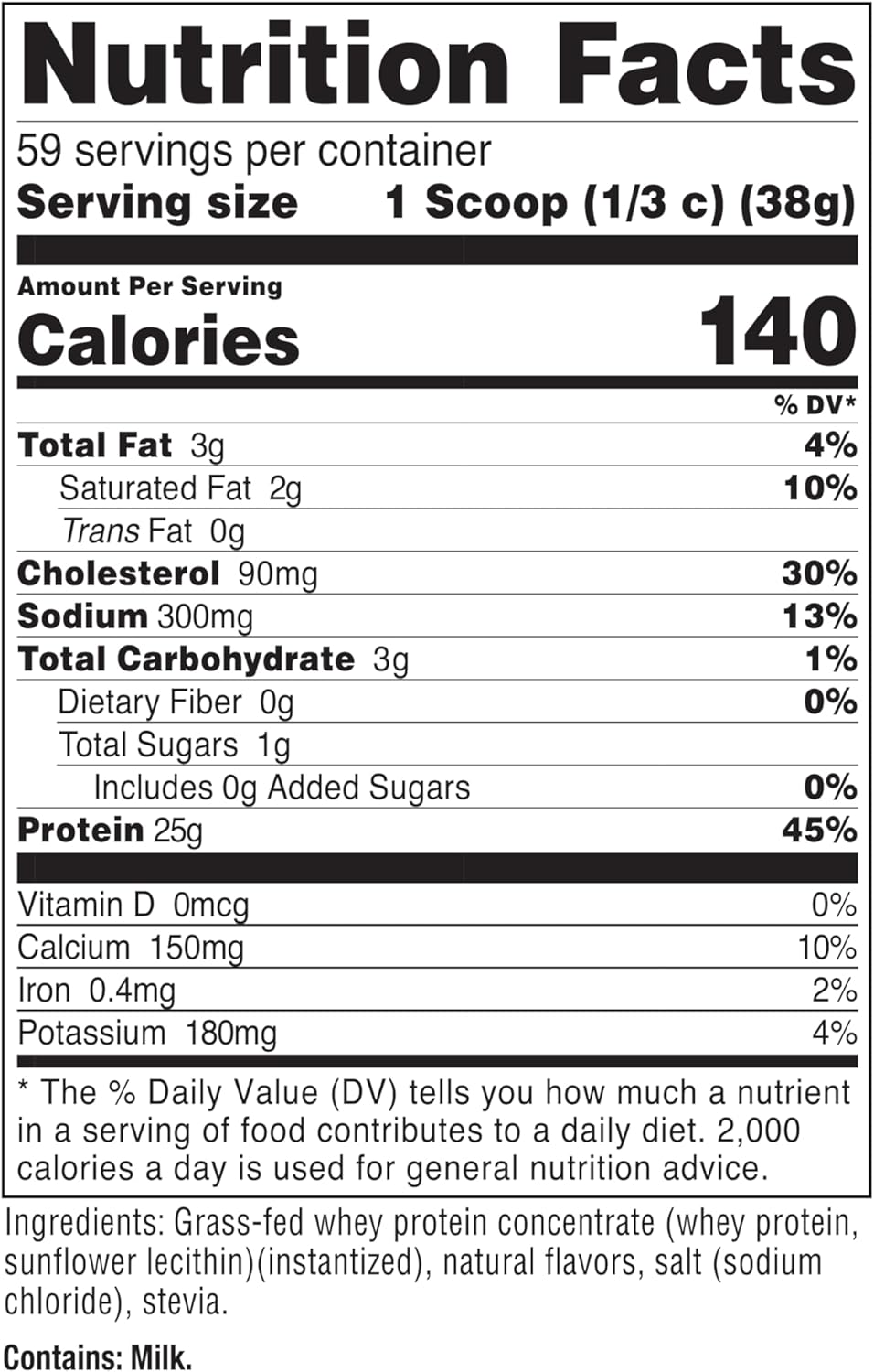 Nutricost Proteína de Suero de Leche de Pasto, 5LBS, Sin Gluten