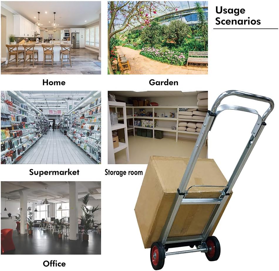 Carretilla Plegable LEADALLWAY, Aluminio, 220 lbs, 6 Ruedas