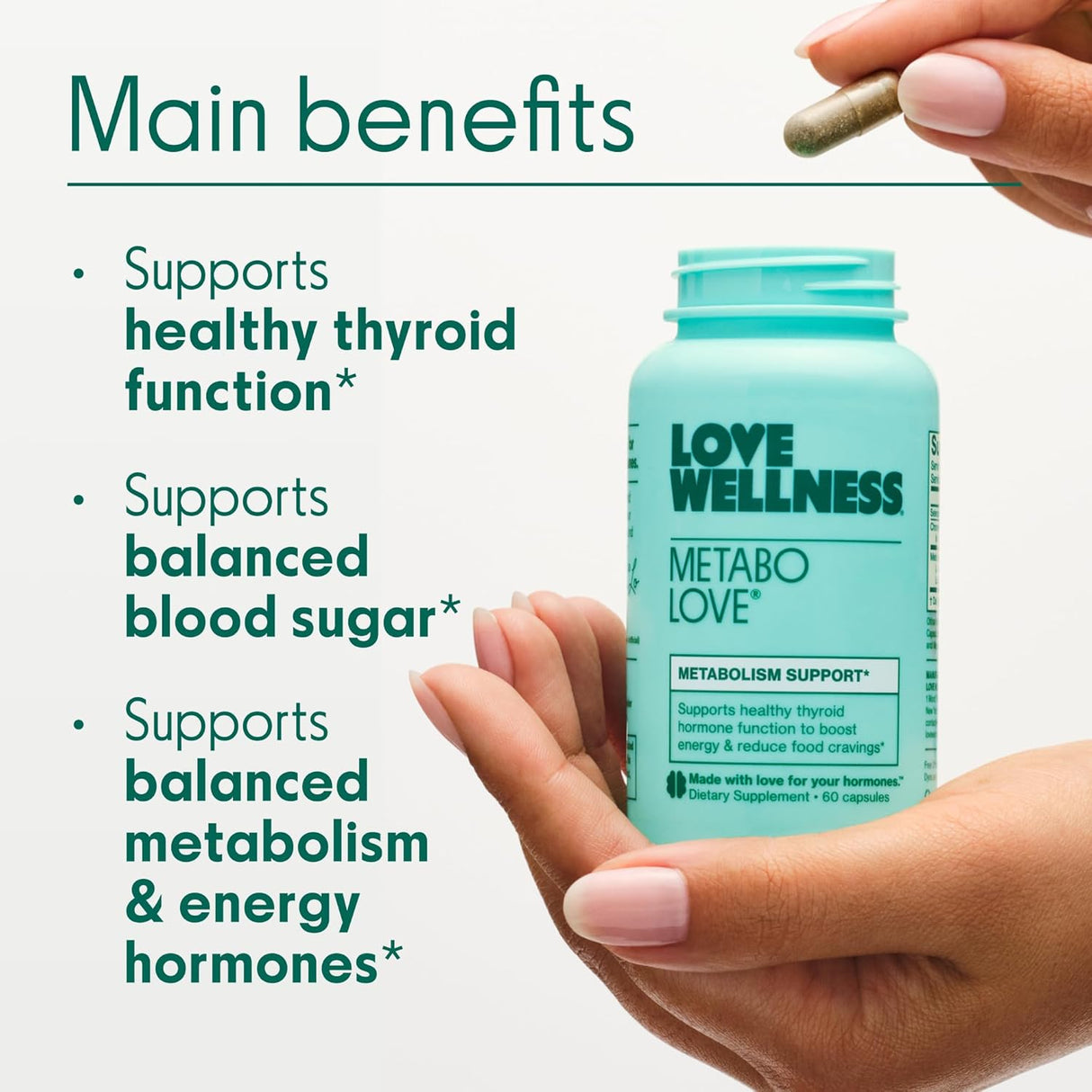 Love Wellness Metabolove | Booster de metabolismo para mujeres | 60 cápsulas