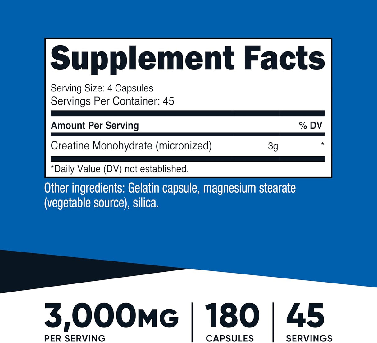 Nutricost Creatina Monohidrato 3000mg 180 cápsulas