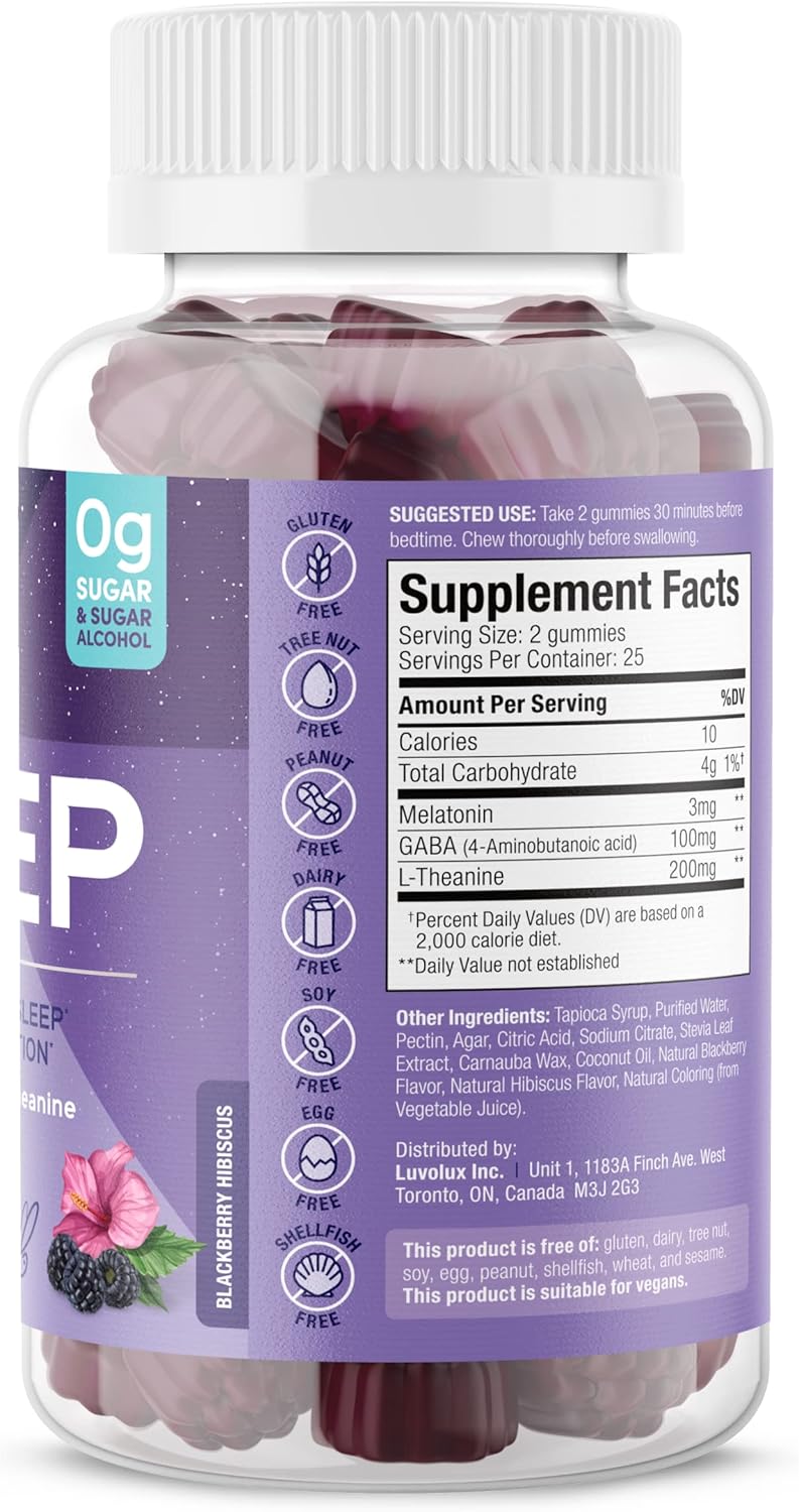 Suplemento Sueño reparador Gomitas de lteanina y GABA