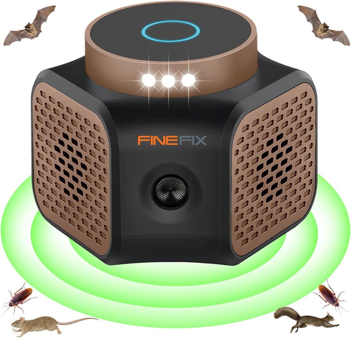 Repelente de roedores ultrasónico de 360°-CHIP FINEFIX