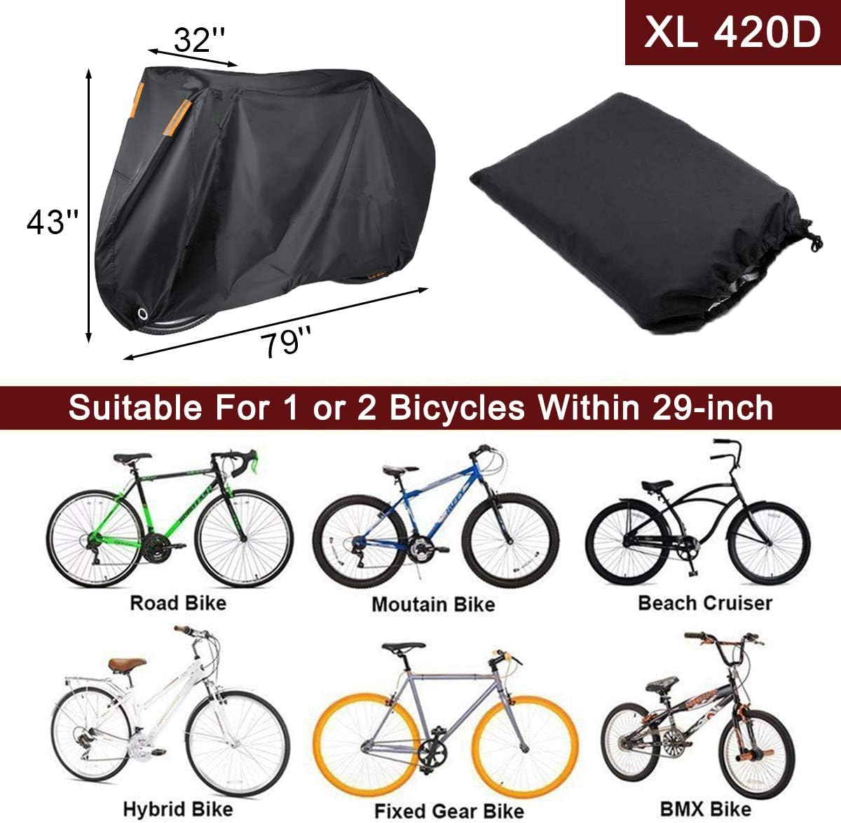 Funda Impermeable para Bicicletas - Material Resistente 420D