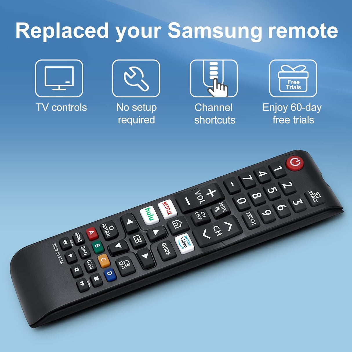 Control remoto universal Samsung para TV Smart y LED.