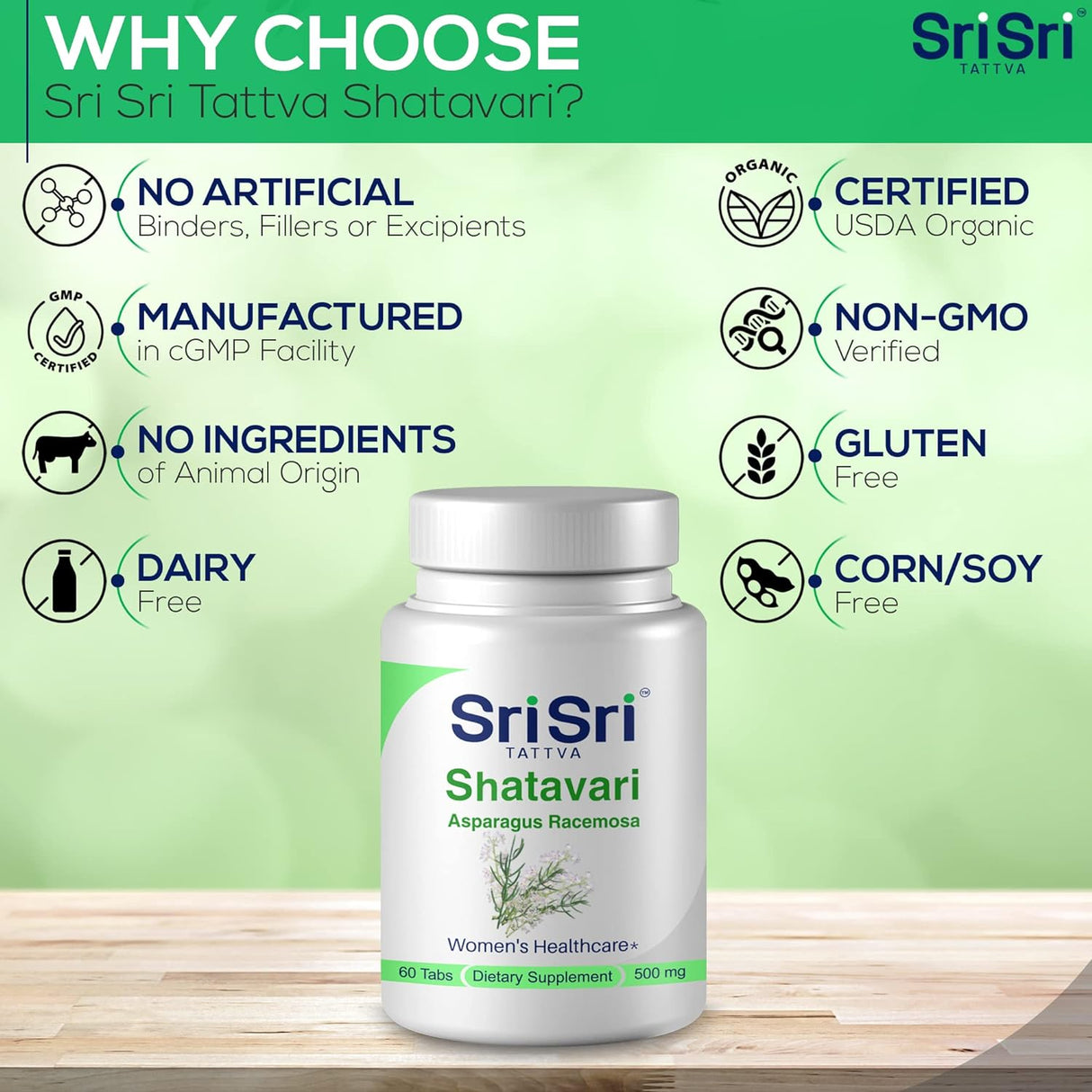 Suplemento Sri Sri Tattva Shatavari Espárragos Racemosa