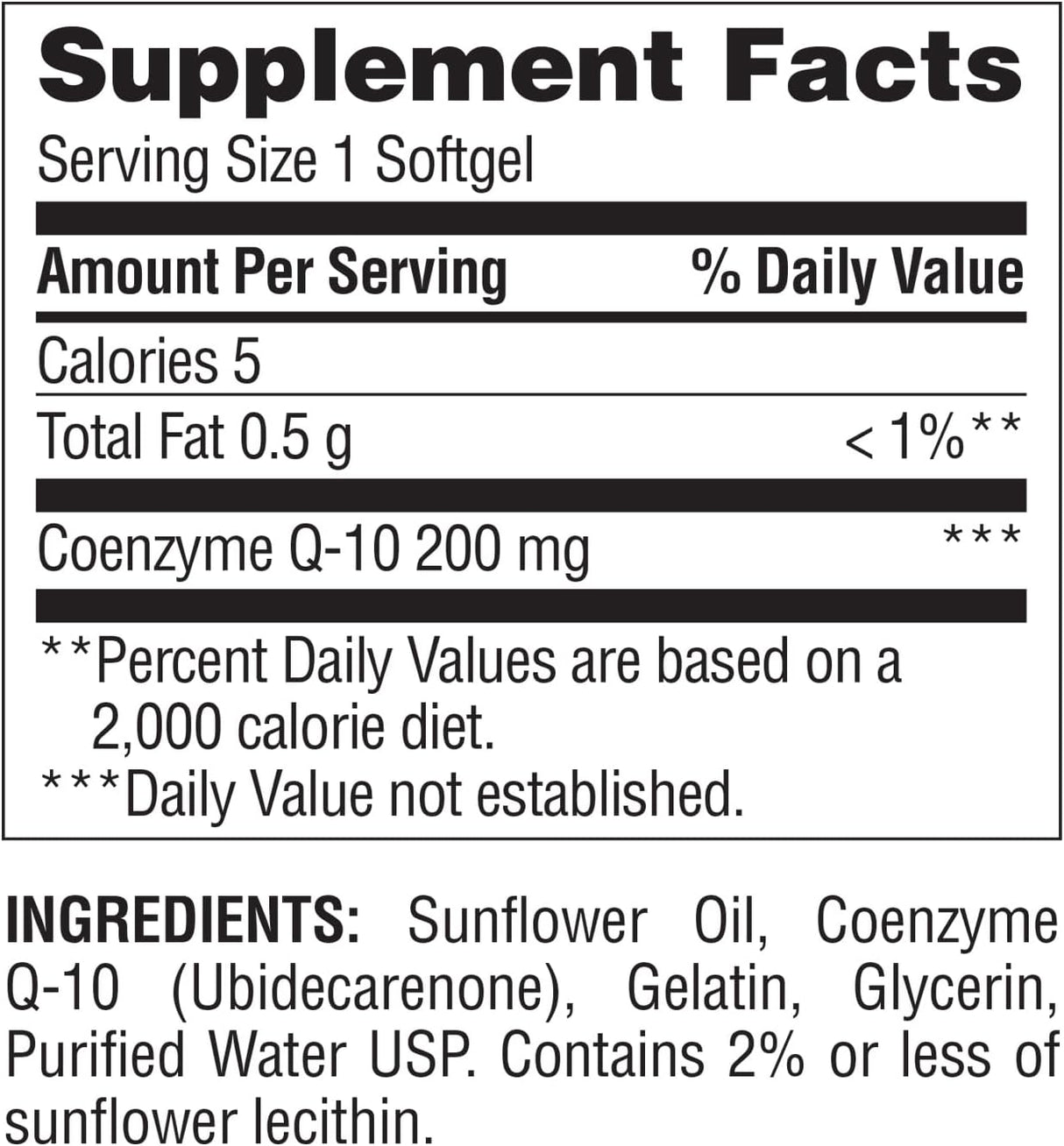 Natura's Wonder CoQ10 200mg Suplemento 120 Softgels