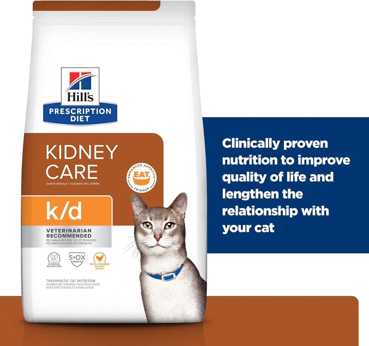 Alimento de gato seca para dieta veterinaria