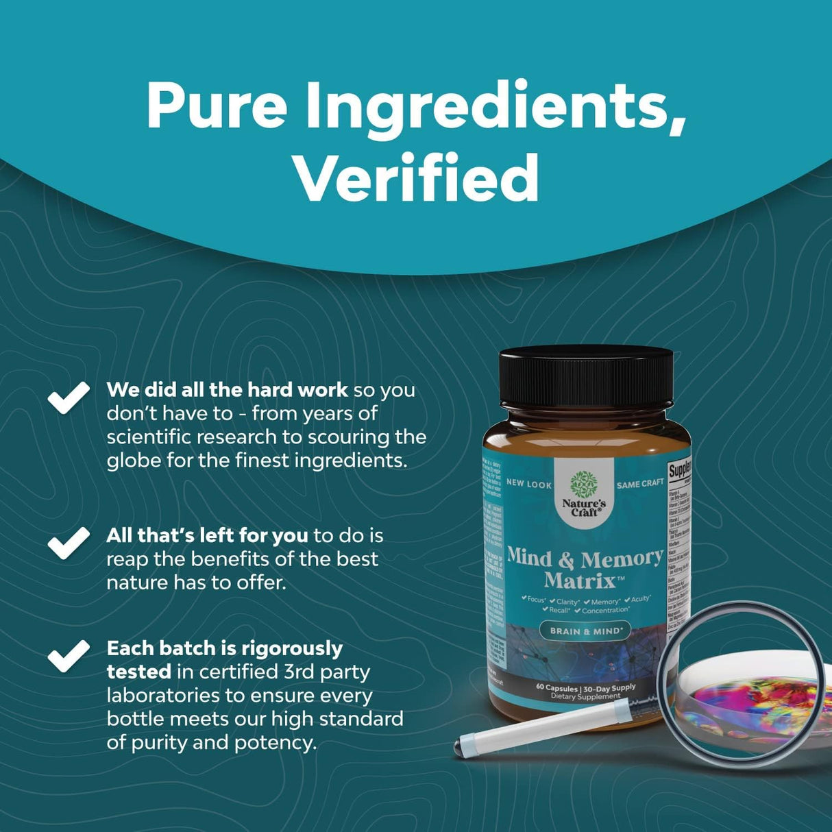 Suplemento cerebral avanzado para memoria y concentración