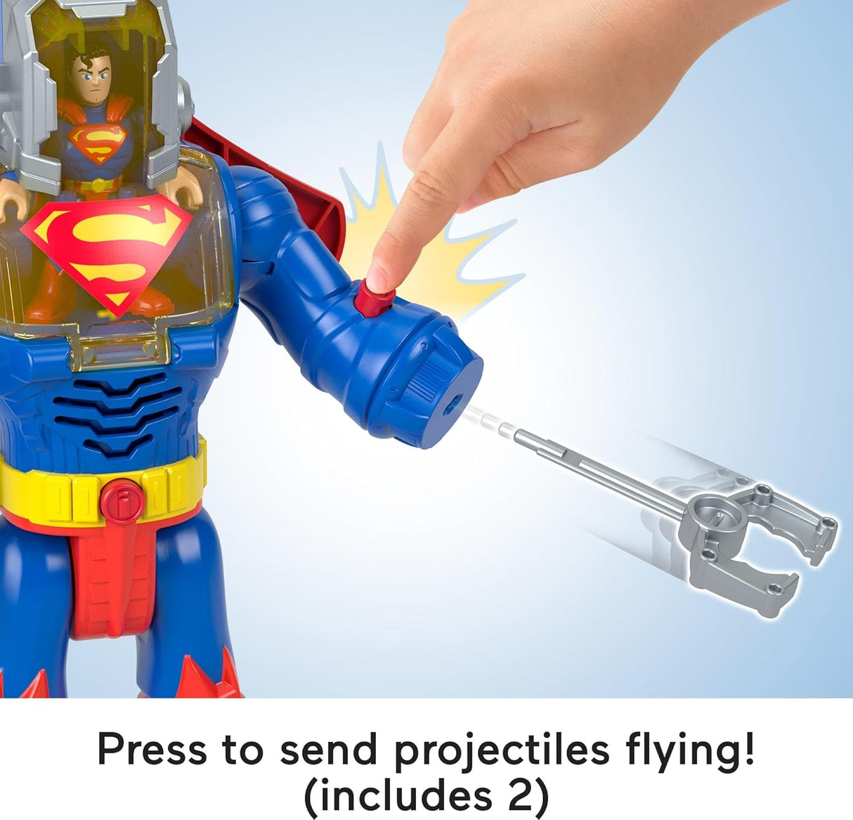 Superman Imaginext DC Robots con Luces y Sonidos 12 Pulgadas
