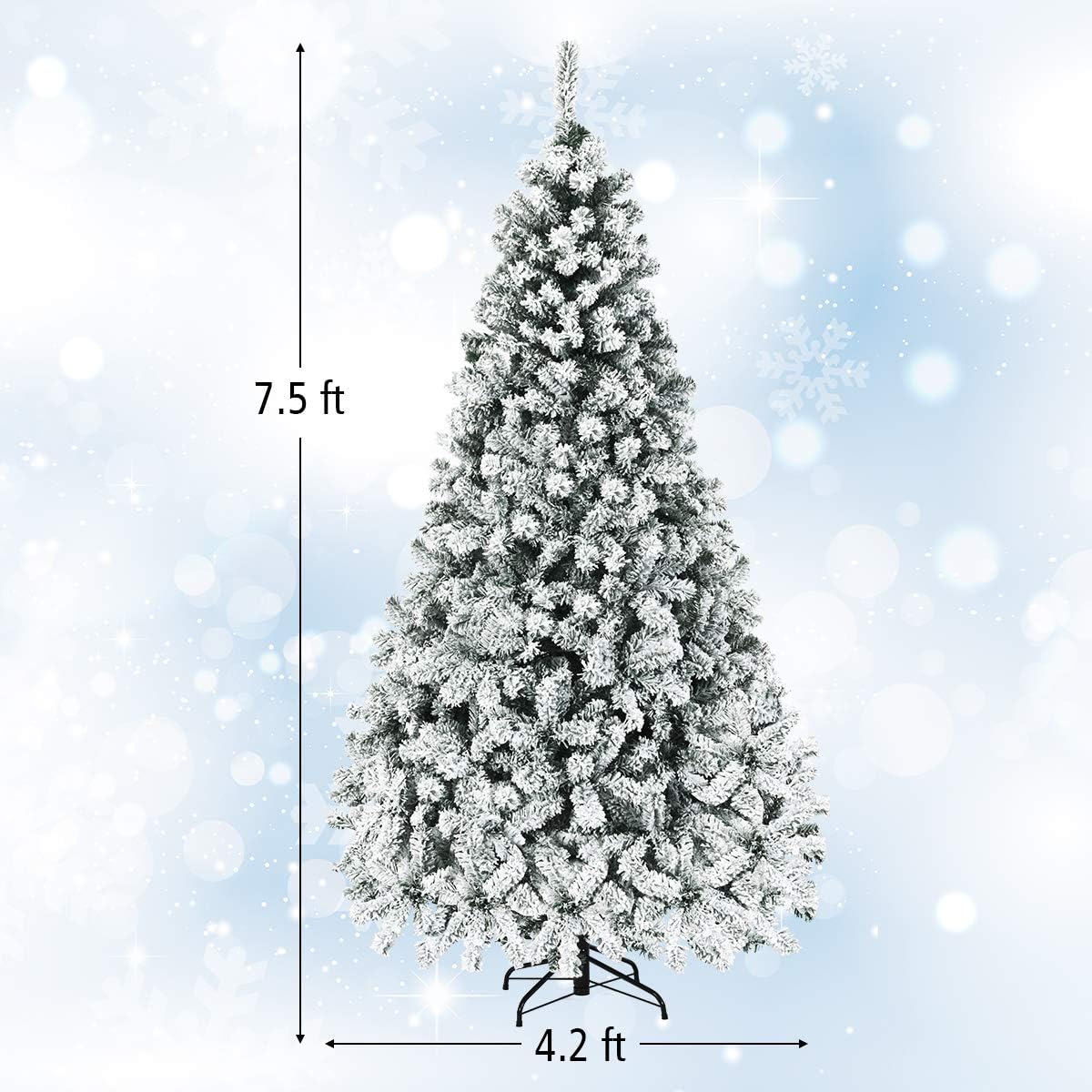 Árbol de Navidad Artificial Nightcore 7.5FT, 450 Luces LED