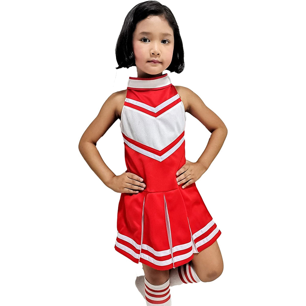 Disfraces de animadora para niñas talla XXL rojo y blanco