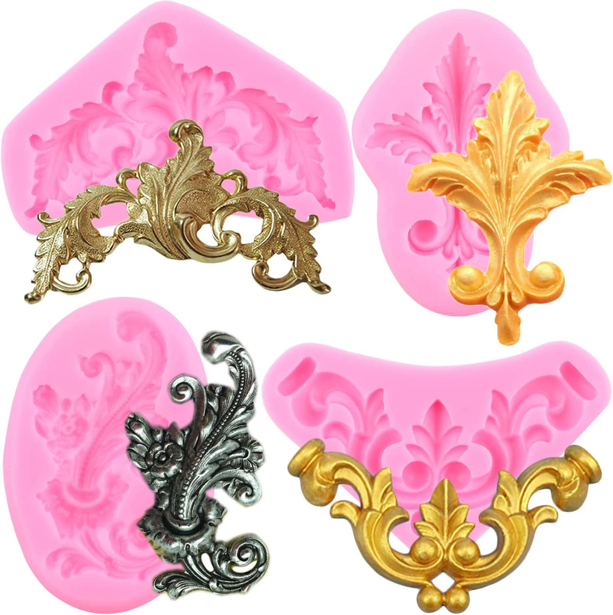 Moldes de silicona de encaje de estilo barroco MYPRACS