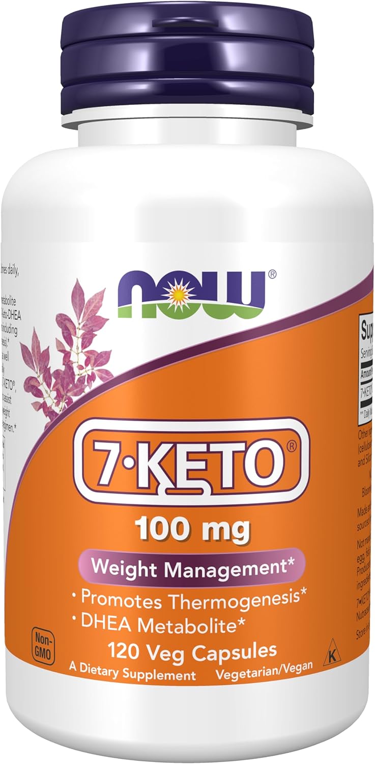 Suplementos 7-Keto NOW Foods, 100 mg, 120 Cápsulas Veganas
