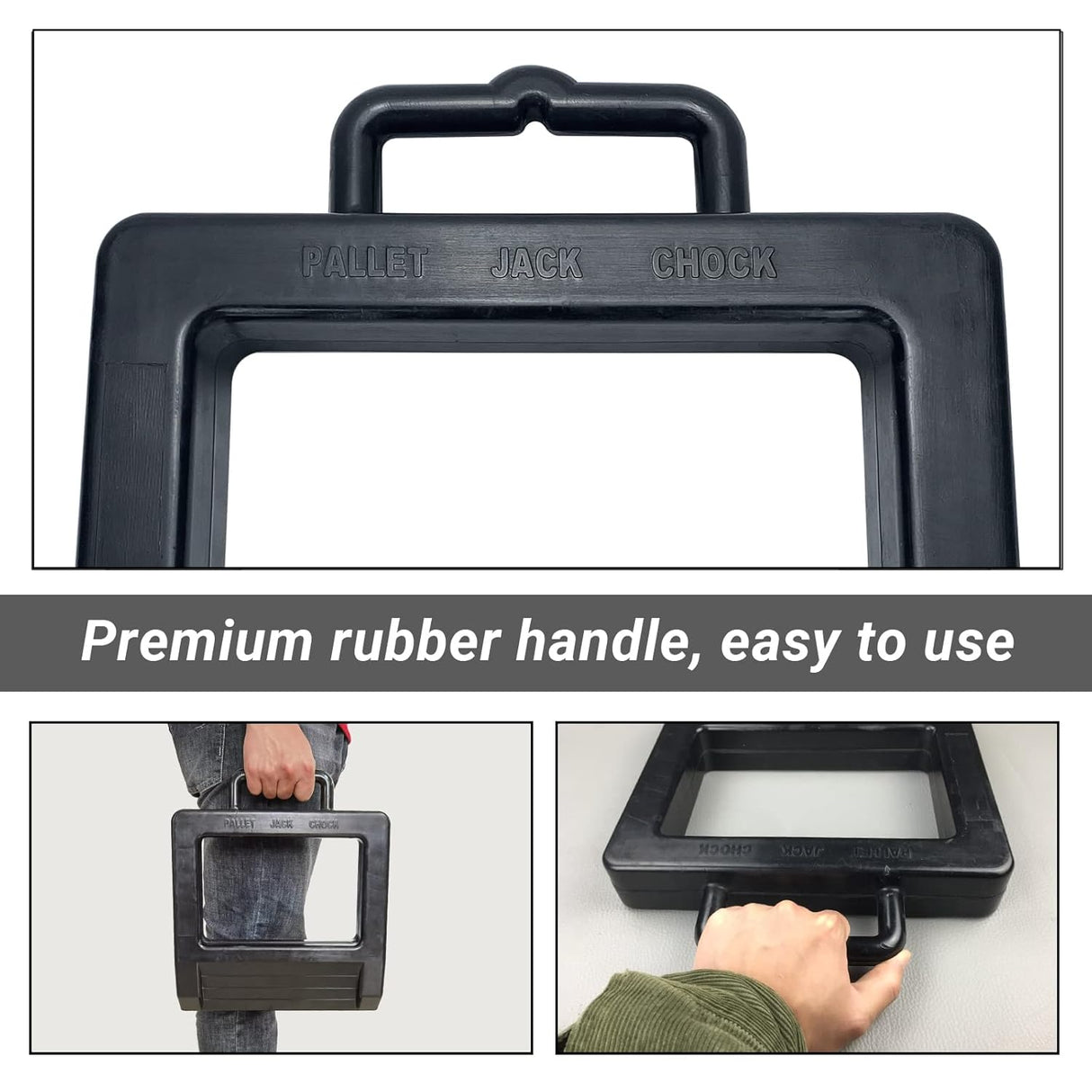 Cuña de goma para carretilla elevadora, 2 piezas, 14.2x11.2x2