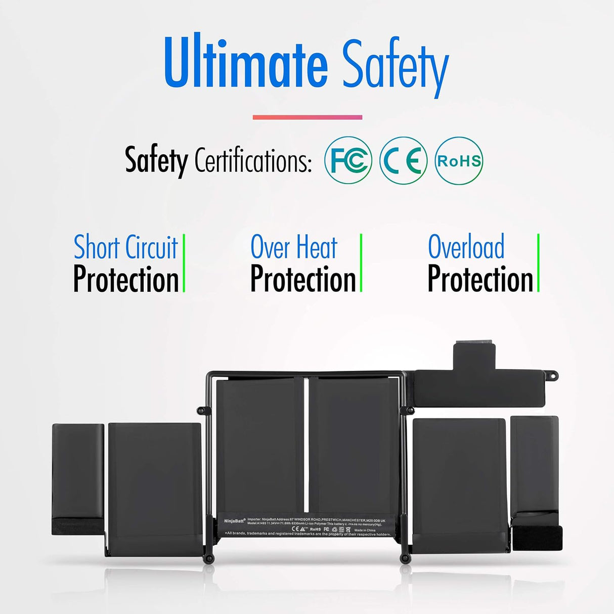 Batería para Apple MacBook Pro Retina A1493 NinjaBatt