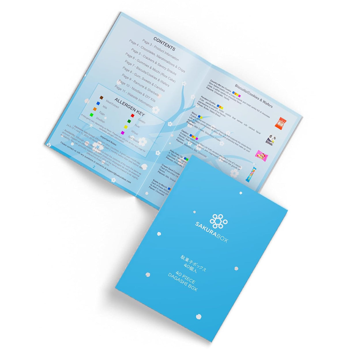Caja de Dulces y Snacks Japoneses Sakura Box 40 Piezas Dagashi