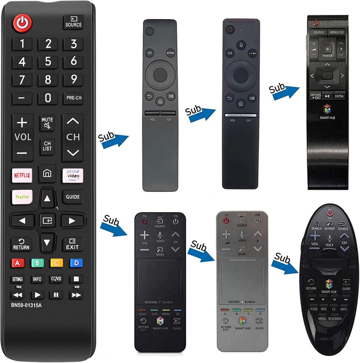 Control Remoto Universal para TV Samsung LCD LED Smart 3D