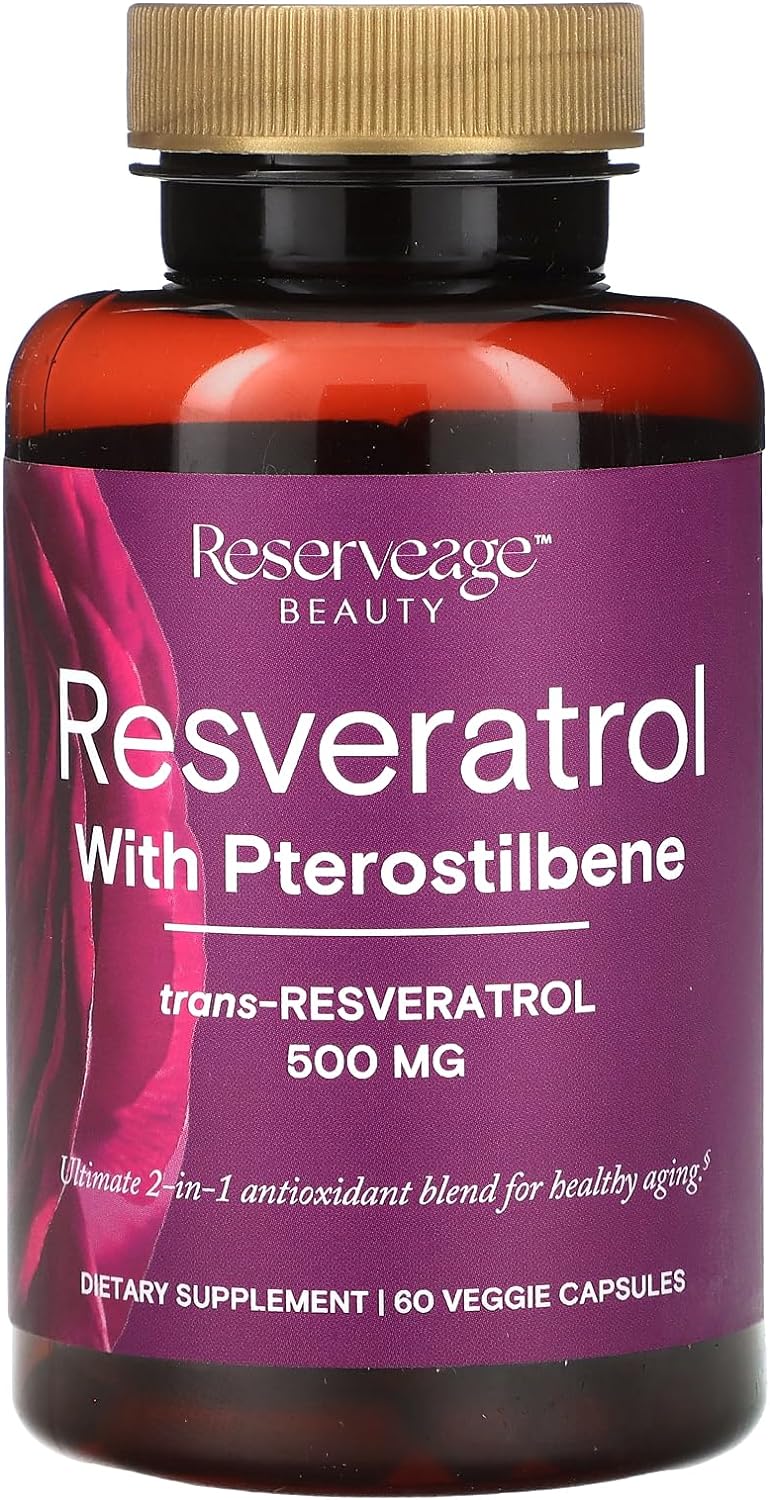 Suplemento Reserveage Resveratrol con Pterostilbene 60 cáp