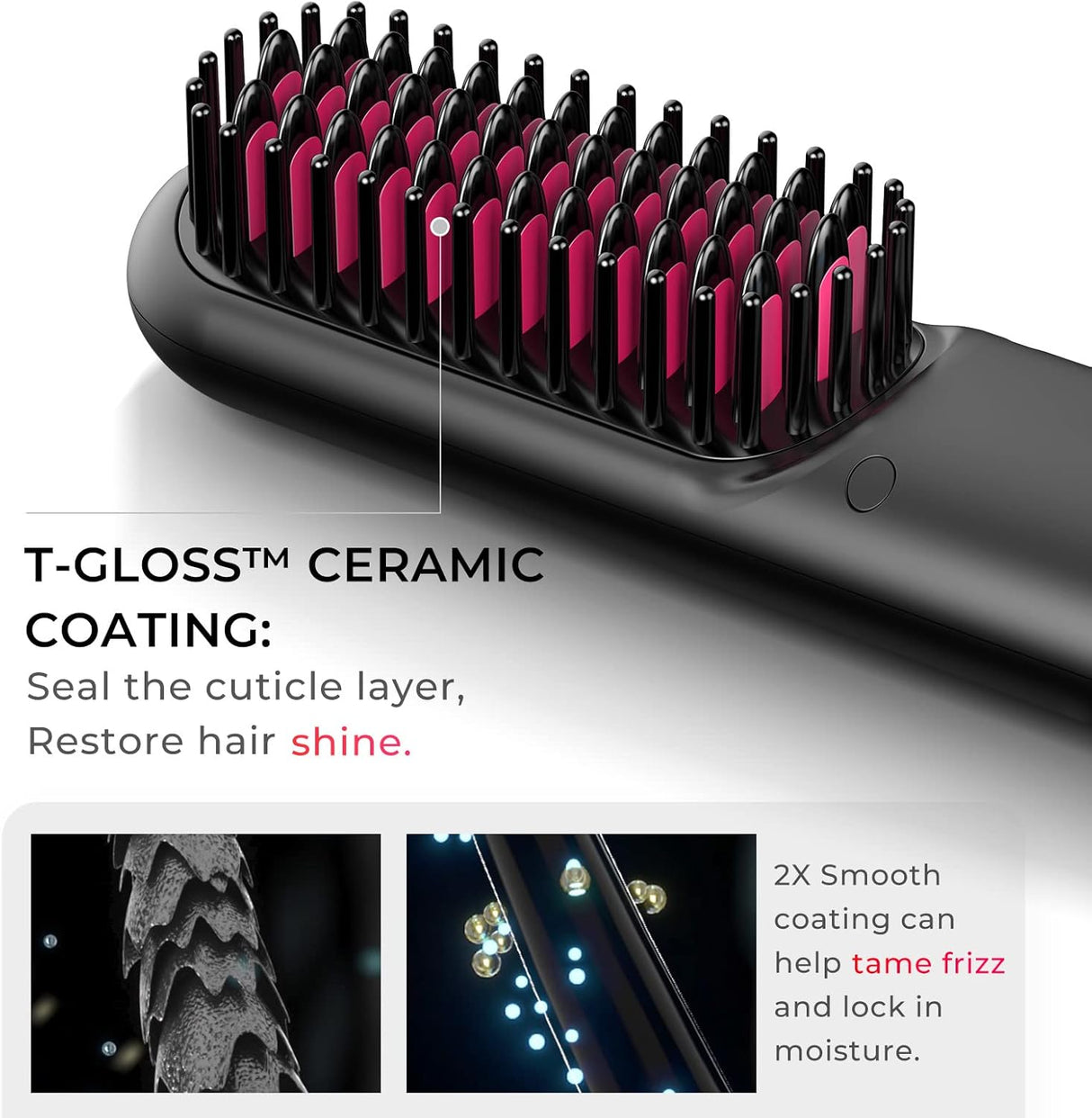 Cepillo alisador de pelo inalámbrico mini portátil