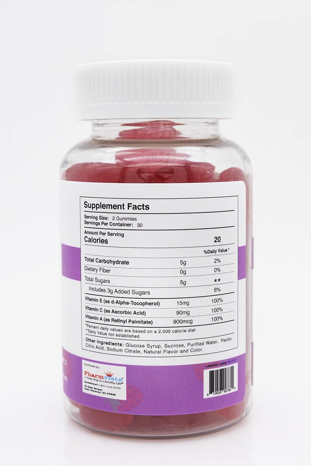 Suplemento Gomitas de apoyo para la salud ocular vegano 60u