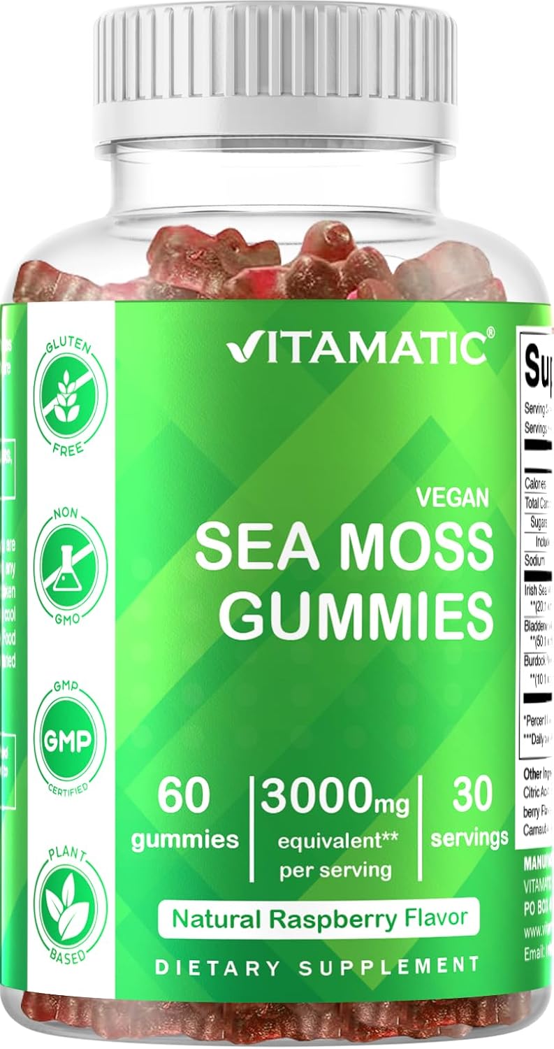 Vitamatic Gummies de Musgo Irlandés 3x60, 3000mg, con B. y B.