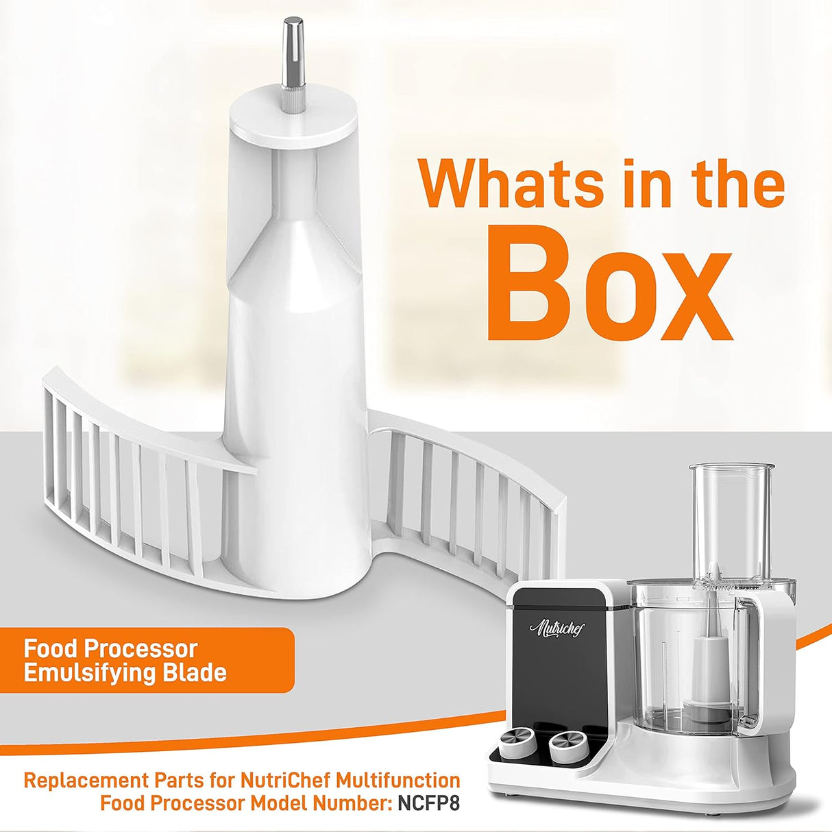 Cuchilla emulsionante para procesador NutriChef NCFP8