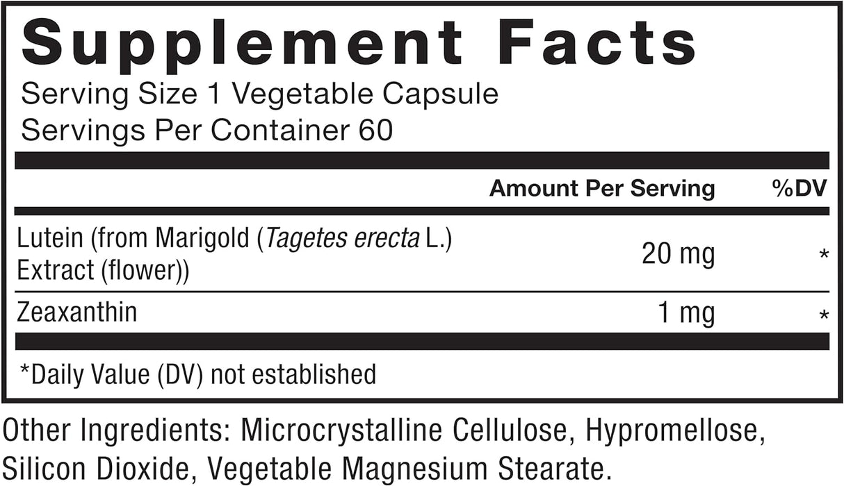 FORCE FACTOR Suplementos de luteína y zeaxantinac 60 un
