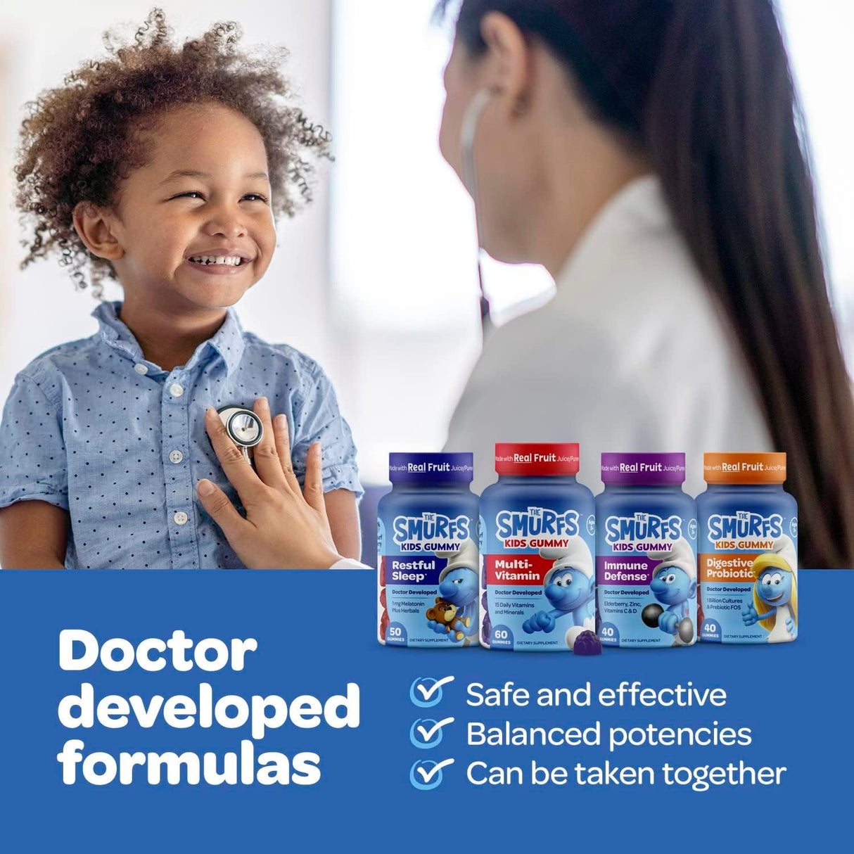 The Smurfs - Gomitas de para un sueño reparador de 1 mg