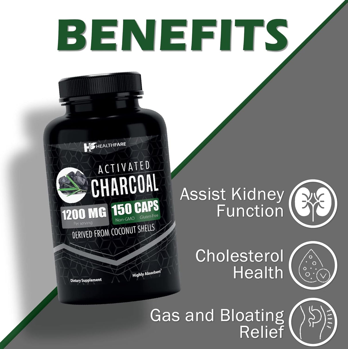 Cápsulas de carbón activado derivada de las cáscaras de coco