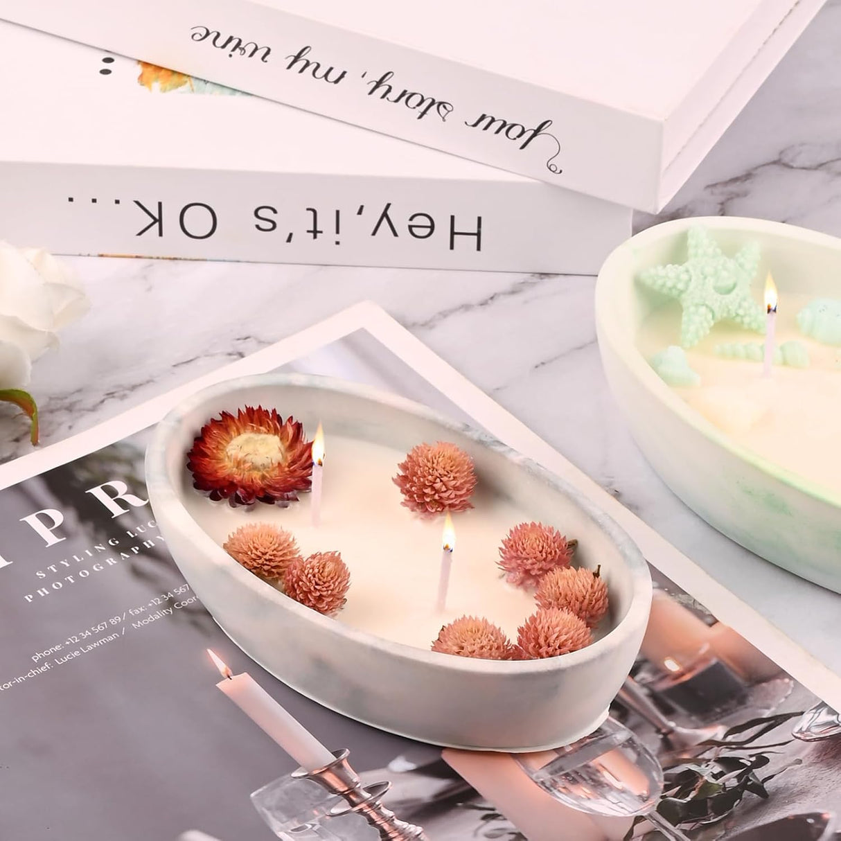 Molde de silicona para recipientes de velas y resina epoxy