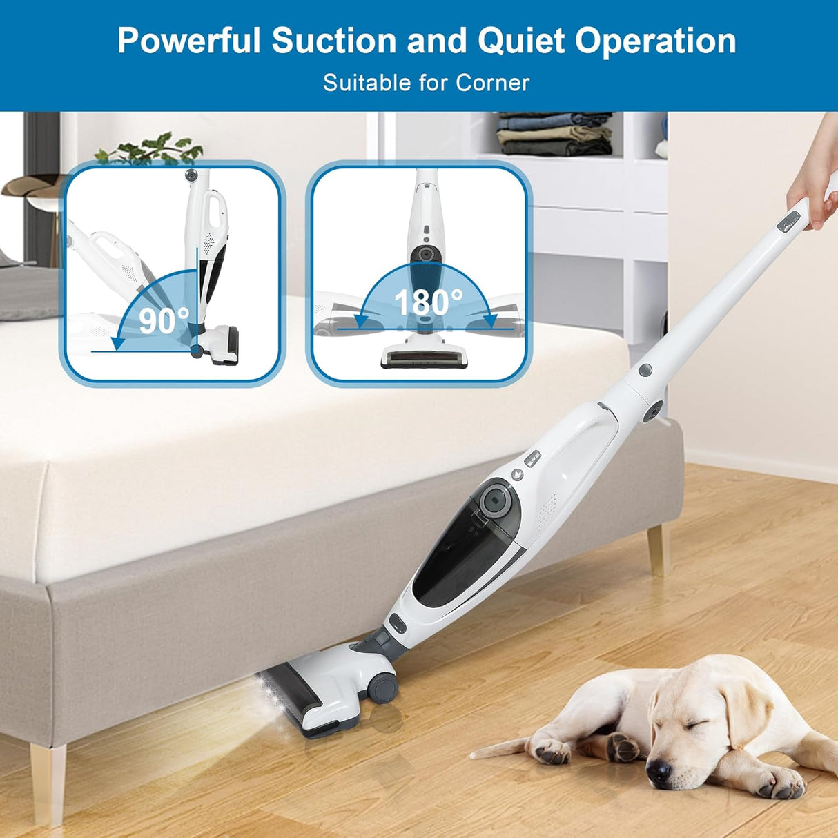 Aspiradora inalámbrica 4 en 1, potente succión y silenciosa