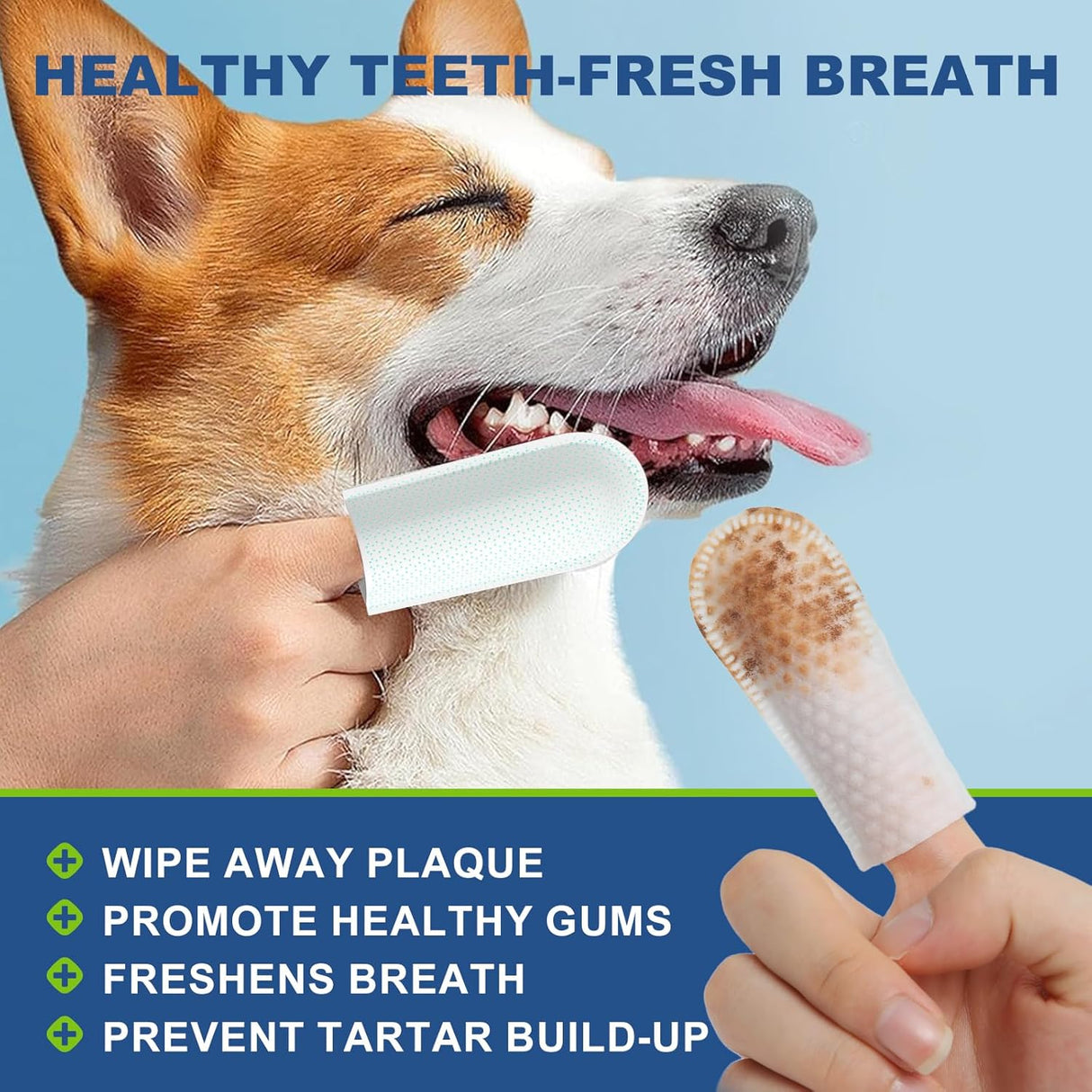 Toallitas Dentales para Perros y Gatos, Cuidado Oral 60 Cts