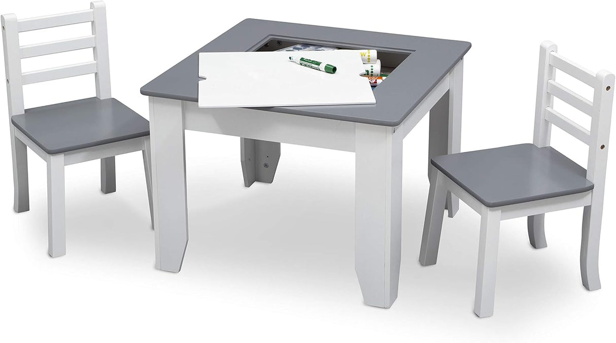 Juego de mesa y sillas Chelsea de 3 piezas con almacenamiento