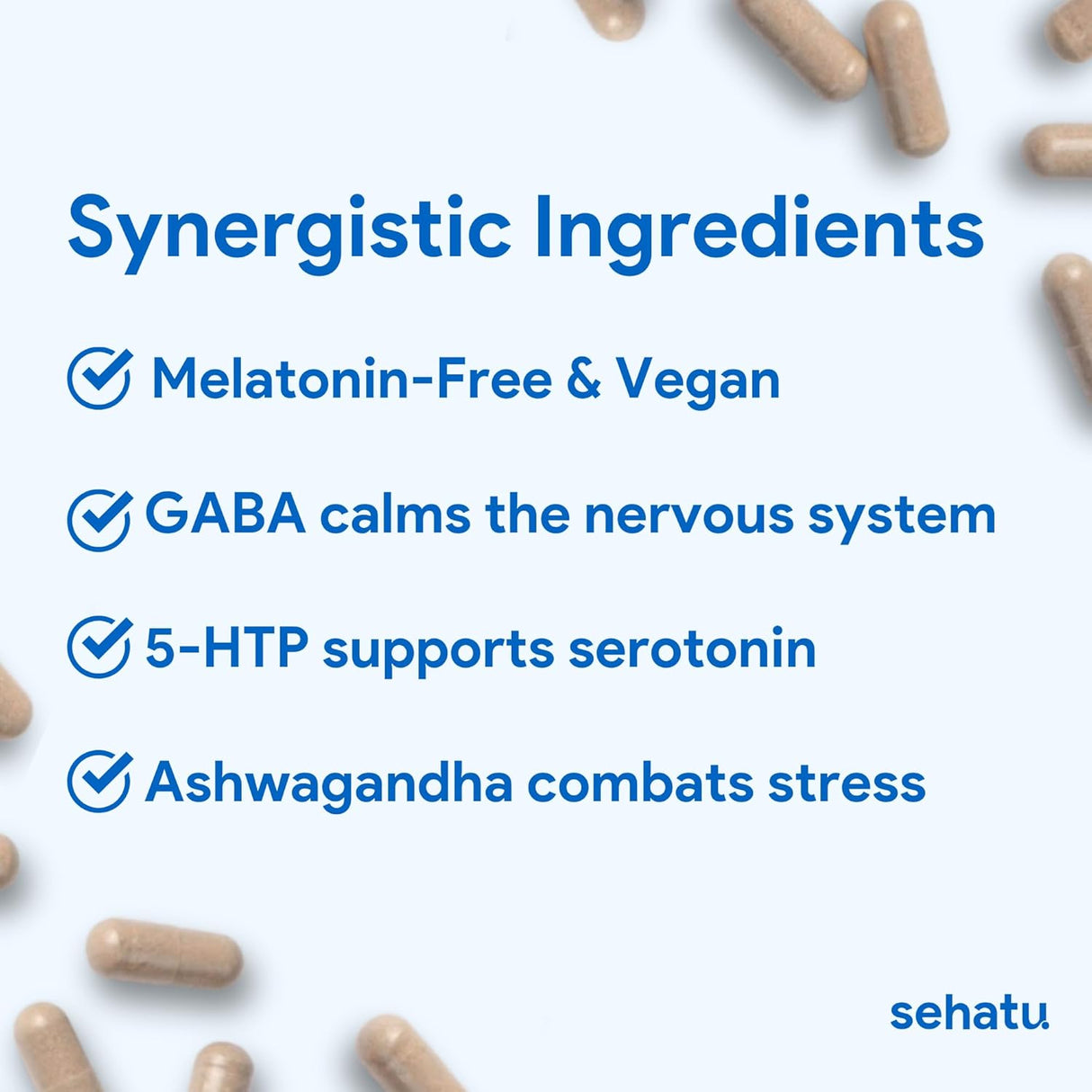 Suplemento para aliviar el estrés con GABA Ashwagandha