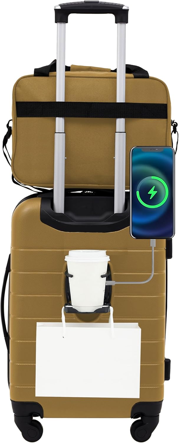 Juego de Maletas Wrangler con Soporte y Puerto USB, 2 Piezas
