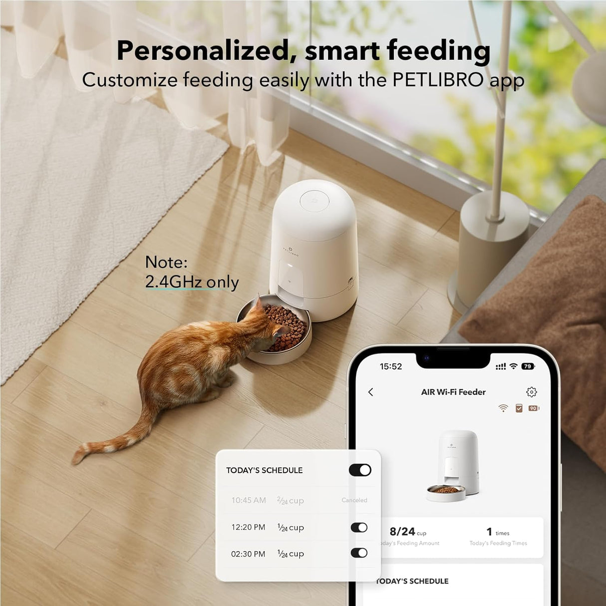 Alimentador automático para gatos 2L WiFi PLAF108 PETLIBRO