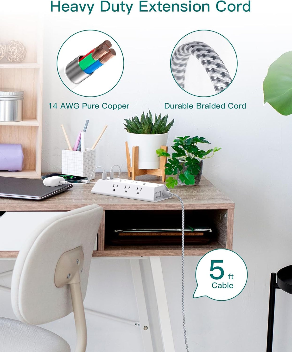 Tira de alimentación con protector contra sobretensiones