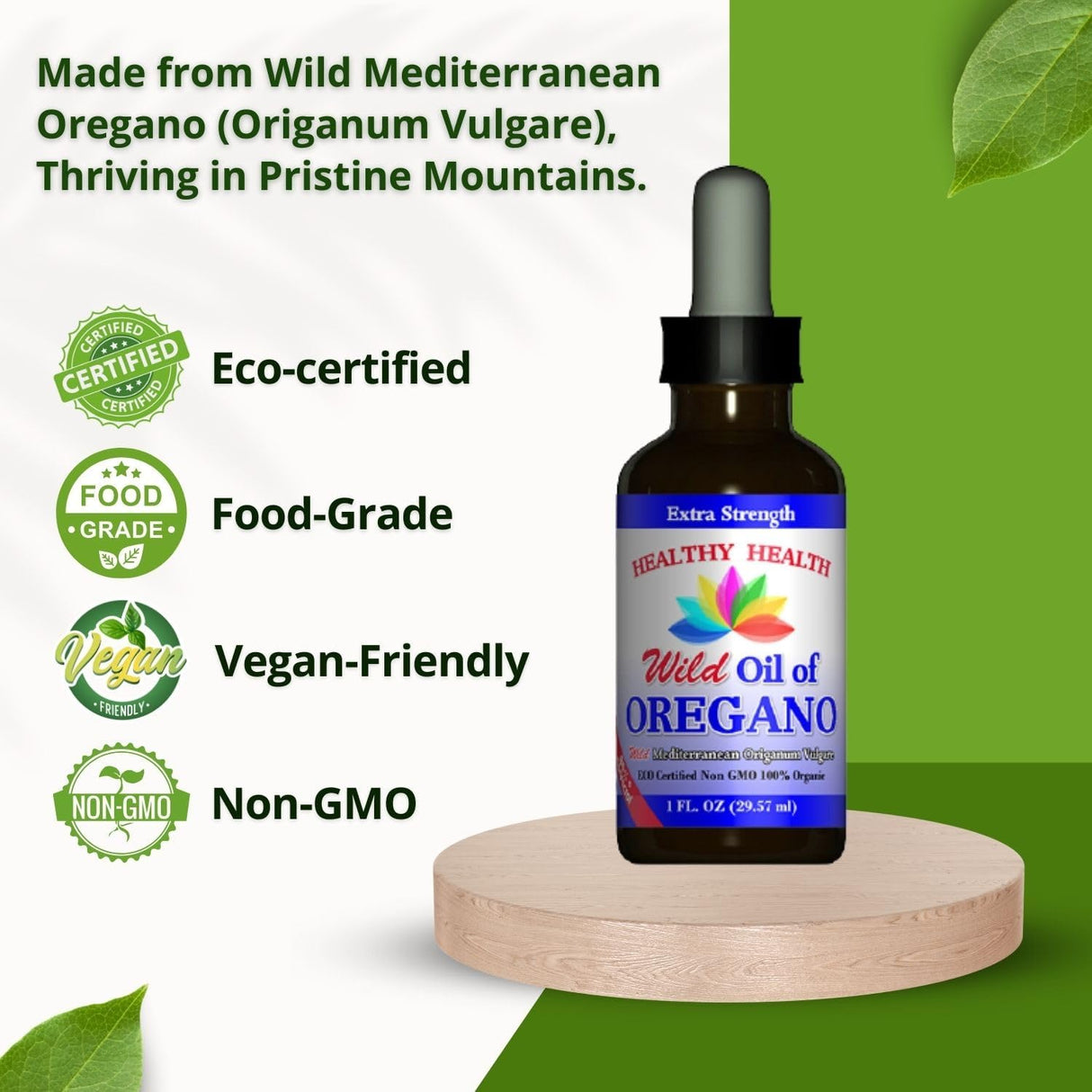 Aceite de Orégano Salvaje Mediterráneo ECO Certificado Orgánico 3 Pack