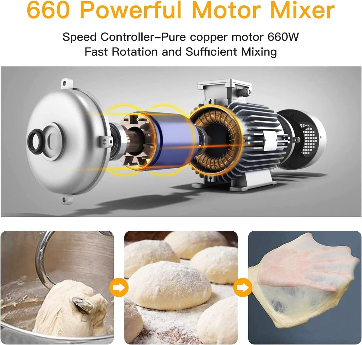 Batidora de pie 7.5 Qt, 300W, 10 velocidades, Tilt-Head.