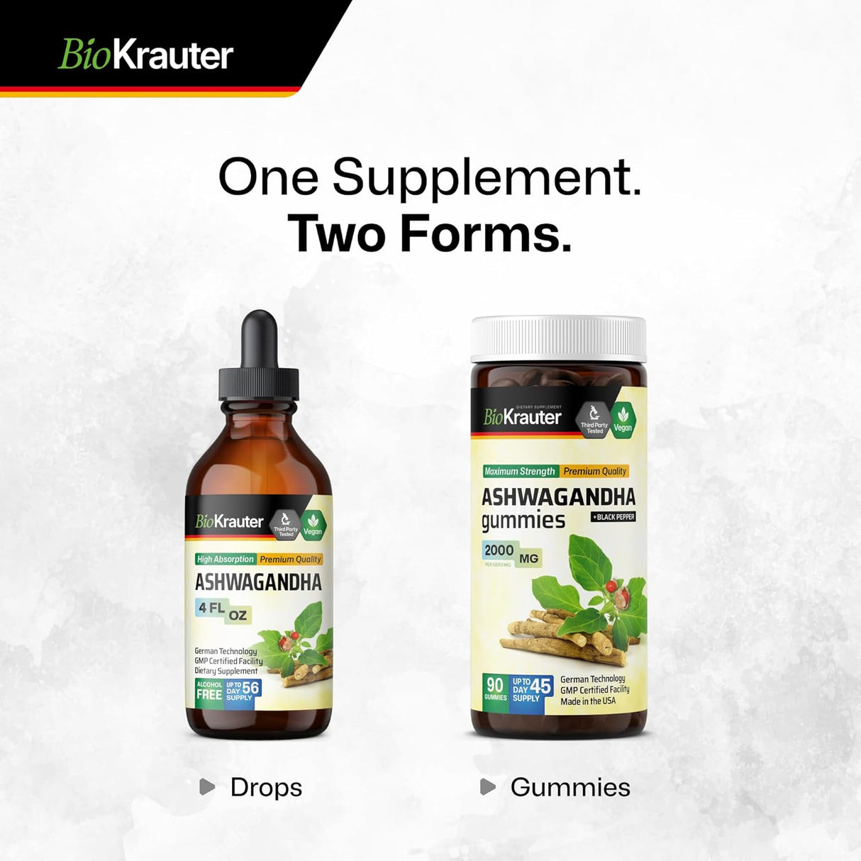 Gotas de Ashwagandha - Suplemento Calmante - 4 Fl.Oz.