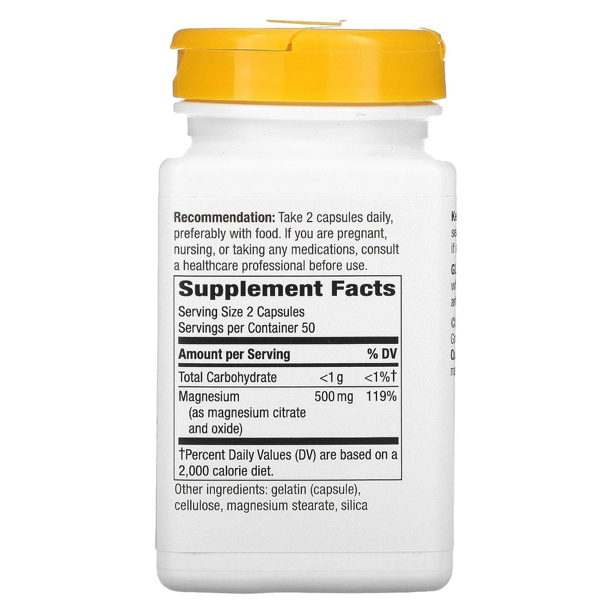 Suplemento Complejo de magnesio Natures Way, 100 unidades