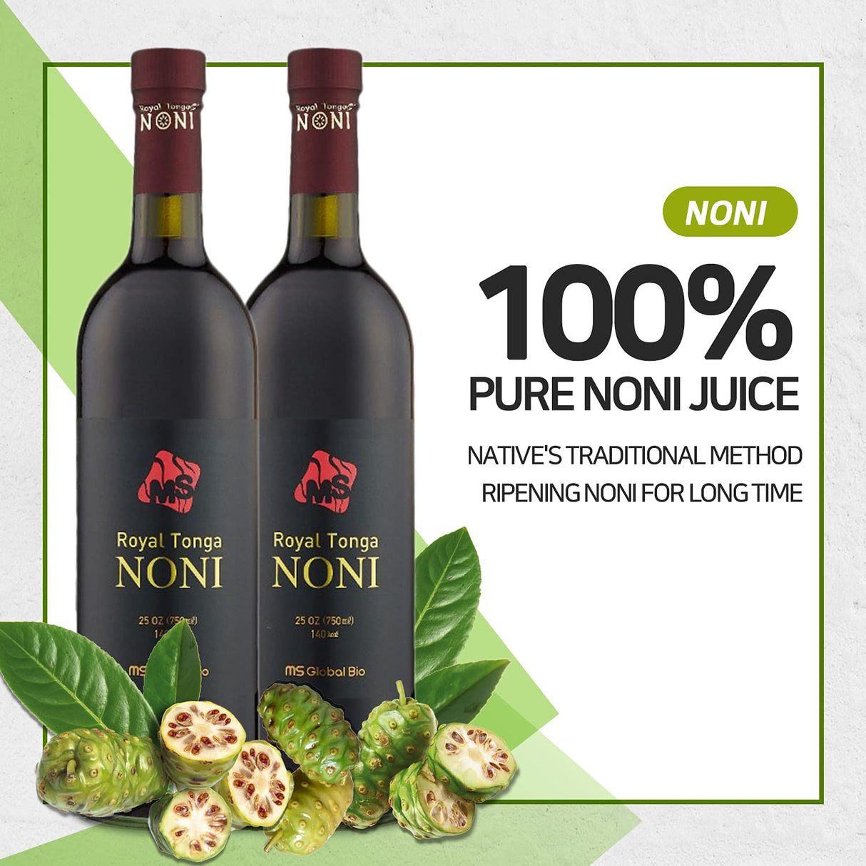 Royal Tonga Noni - Jugo NONI 100% auténtico (caja de 2 unidades), botellas de 25 onzas, jugo de noni, jugo de nonie, bebida de noni, jugo de noni, jugo de noni, jugo de noni, fruta de noni, real noni